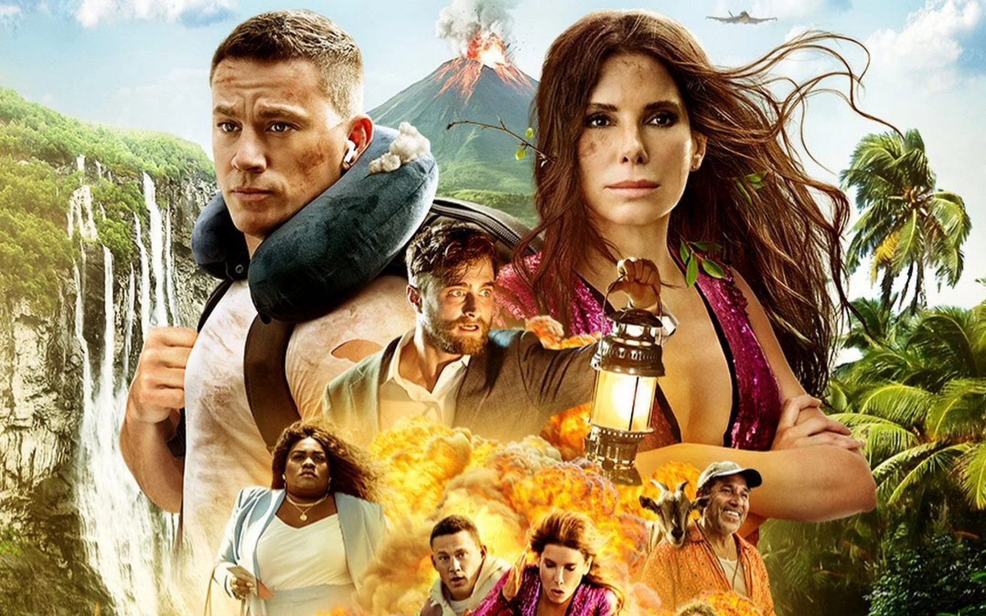 THE LOST CITY Hé lộ hậu trường cảnh quay “khó nói” của Sandra Bullock và Channing Tatum 