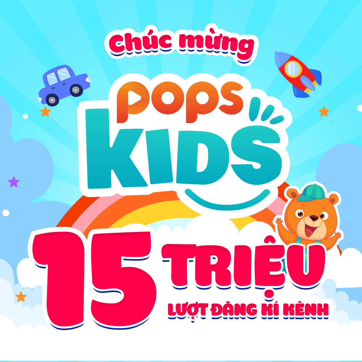 POPS Kids là kênh YouTube đầu tiên tại Việt Nam đạt 15 triệu lượt theo dõi 