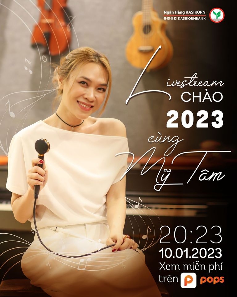 Mỹ Tâm Livestream Chào 2023 trên nền tảng POPS