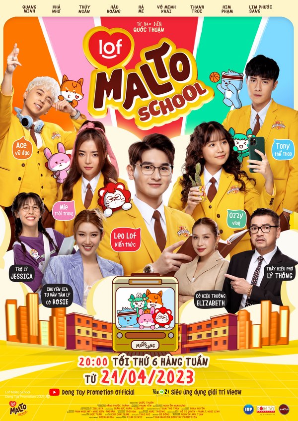 Quang Minh, Thúy Ngân, Khả Như tham gia phim Lof Malto School  