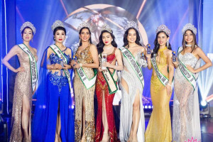 Vượt qua 30 thí sinh quốc tế, Vũ Thị Hoa đăng quang Mrs Earth International 2024