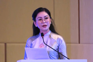 CEO Lê Hồng Thủy Tiên phát biểu  WEPs 2025