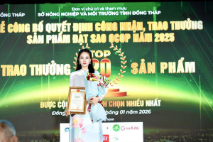 Doanh nhân Thủy Tiên nhận sao OCOP 2025